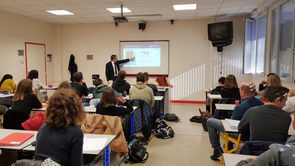 11/2017 - Angers - Intervention devant une classe de Terminale du lycée Renoir
