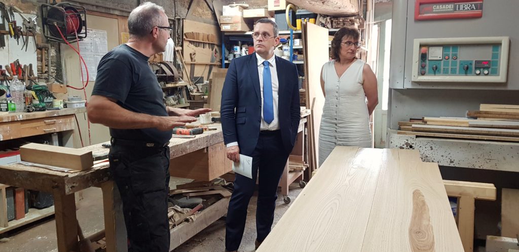 07/2018 - Nyoiseau - Visite de l'entreprise d'un artisan de la circonscription