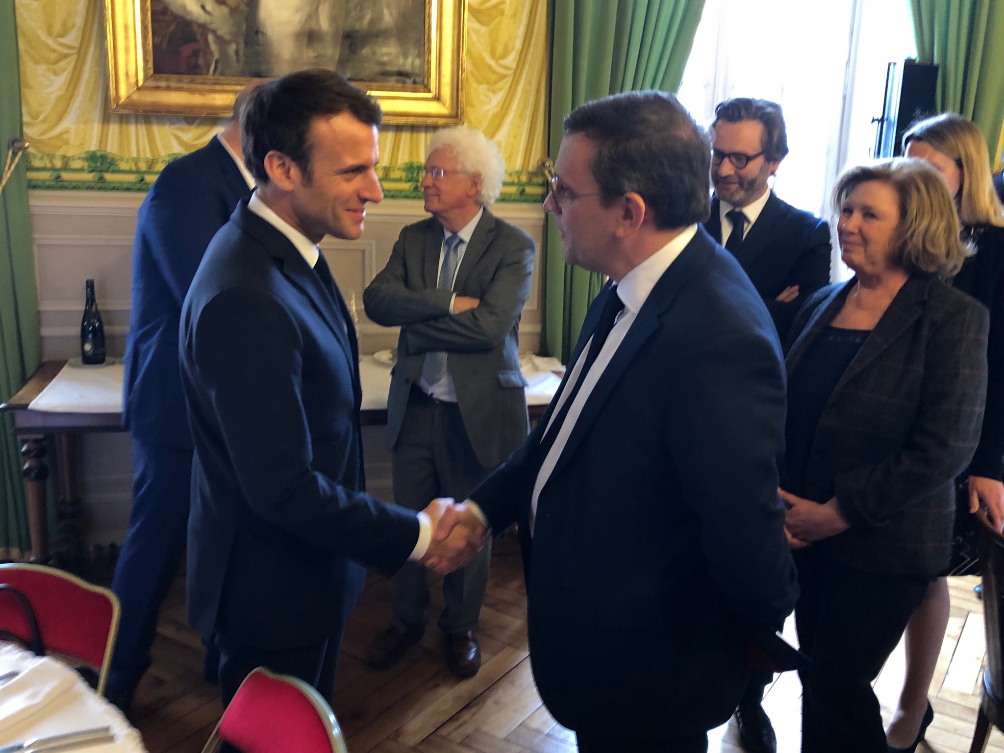 03/2019 - Angers, Préfecture - Accueil du Président de la République (photo Y. Tréca-Durand, Courrier de l'Ouest)