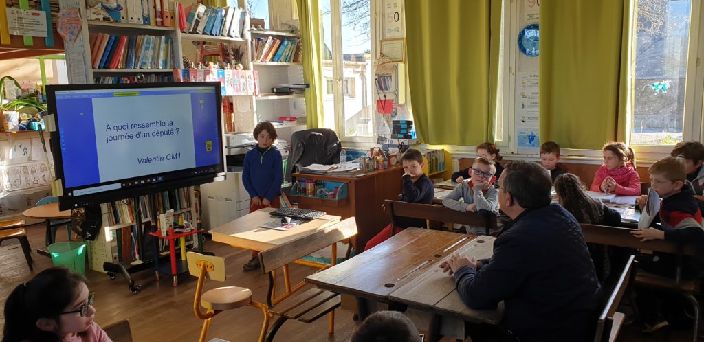 01/2020 - Carbay - Rencontre de la classe candidate à l'édition 2020 du Parlement des enfants
