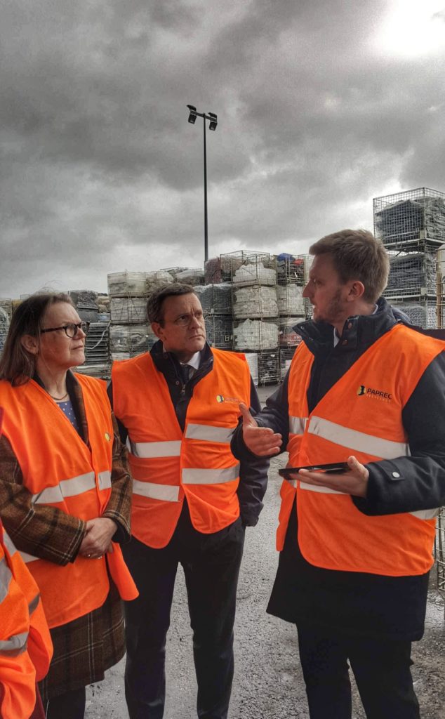 02/2020 - Segré-en-Anjou-Bleu - Visite de l'usine PAPREC de Segré-en-Anjou-Bleu dans le cadre de la mission OPECST sur la pollution plastique